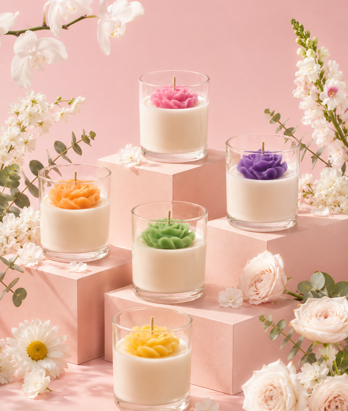 Blooming Rose Candle